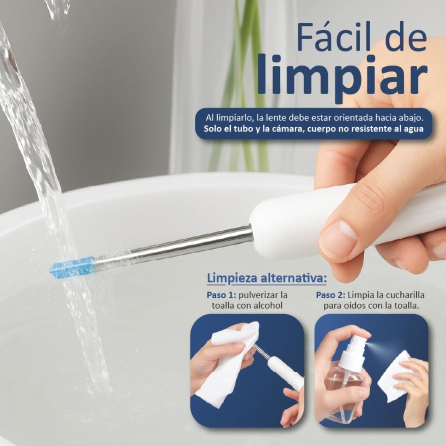 Limpiador de oídos con cámara
